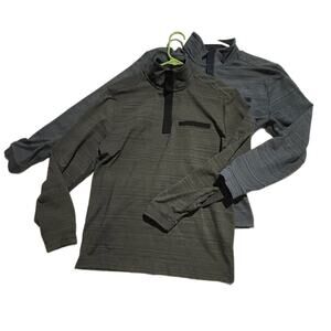 Walter Hagen Mens S Pullover Bundle Gray Navy Quarter Zip Stretch Golf Layer EUC